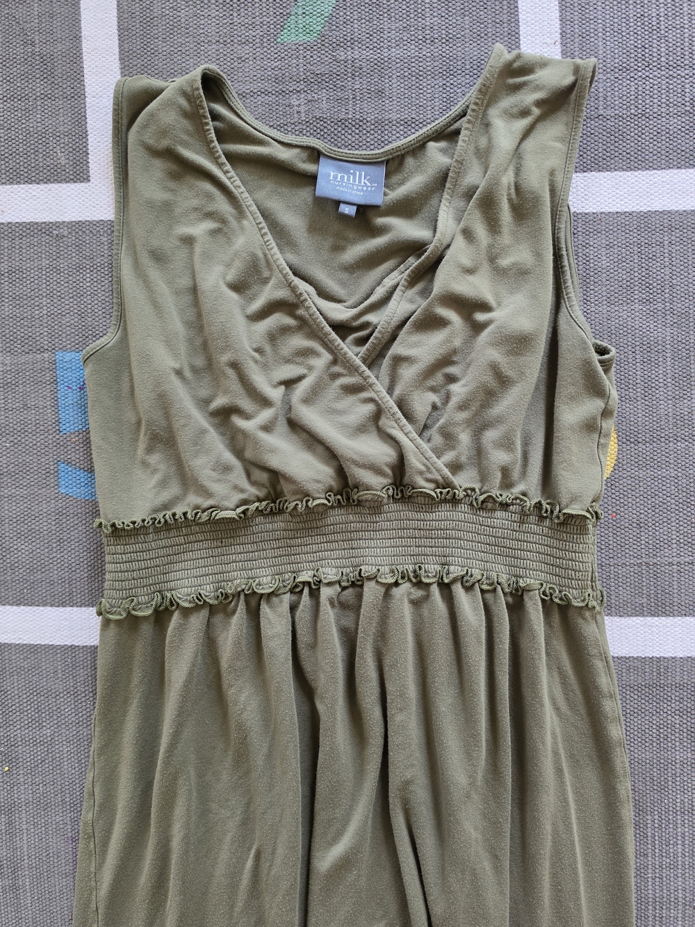Olive Green Milk Nursingwear Dress